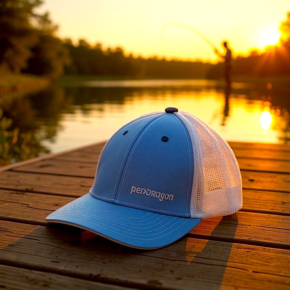 Pendragon Blue and White Mesh Cap